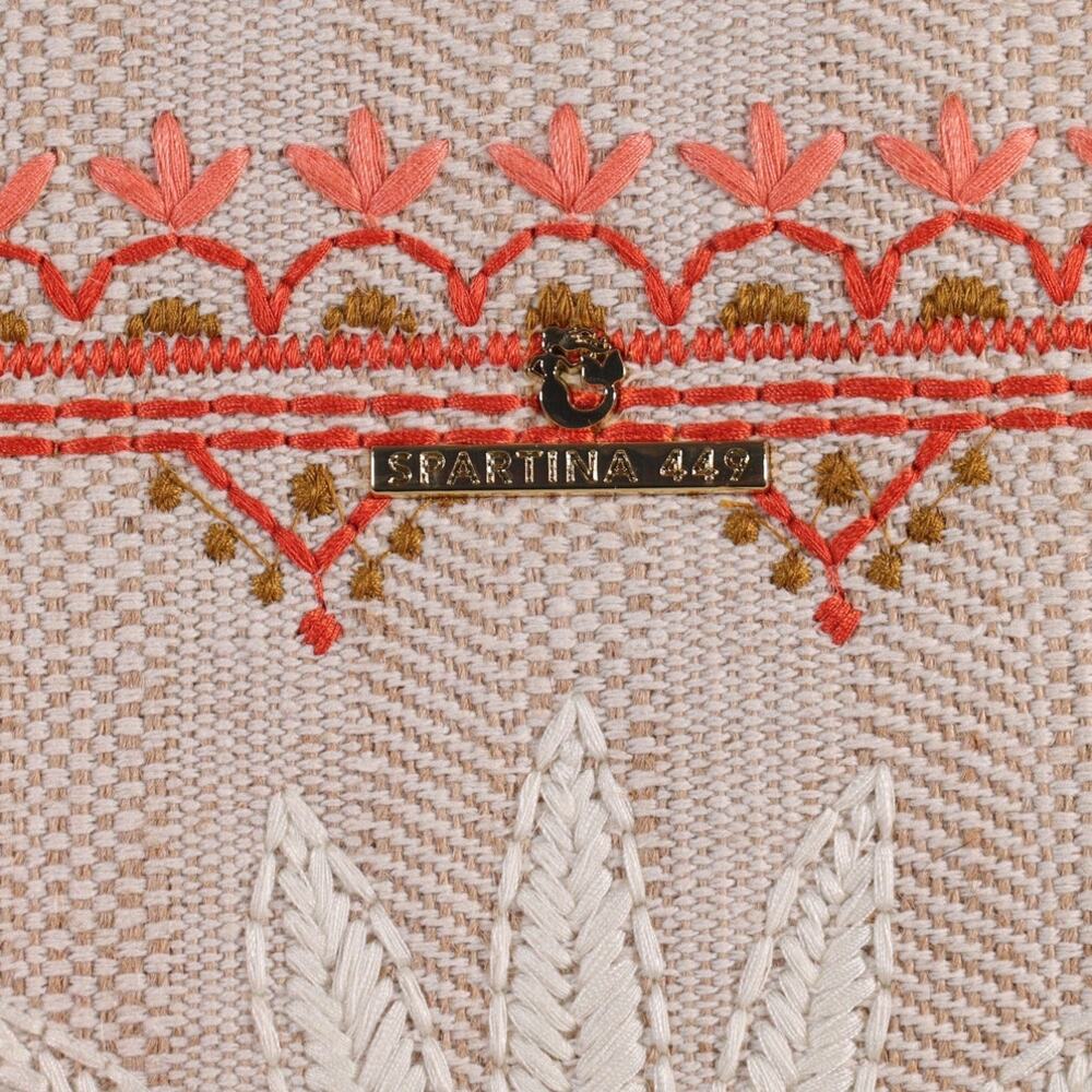 Spartina 449 Embroidered Large Fiesta Tote Bag - Callawassie Palmetto - NWT - Picture 7 of 10